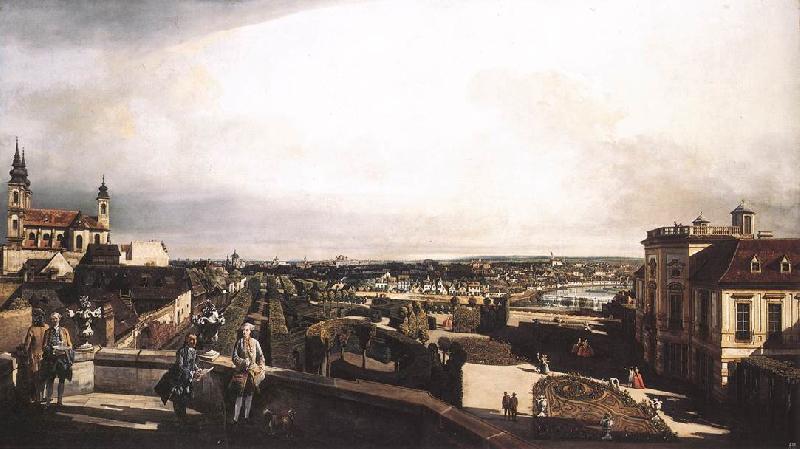 BELLOTTO, Bernardo Vienna, Panorama from Palais Kaunitz ffg France oil painting art